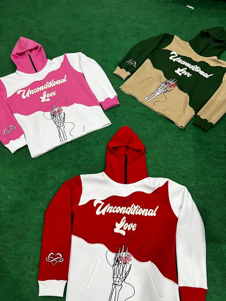 Unconditional Half Zip Up Masked Hoodie