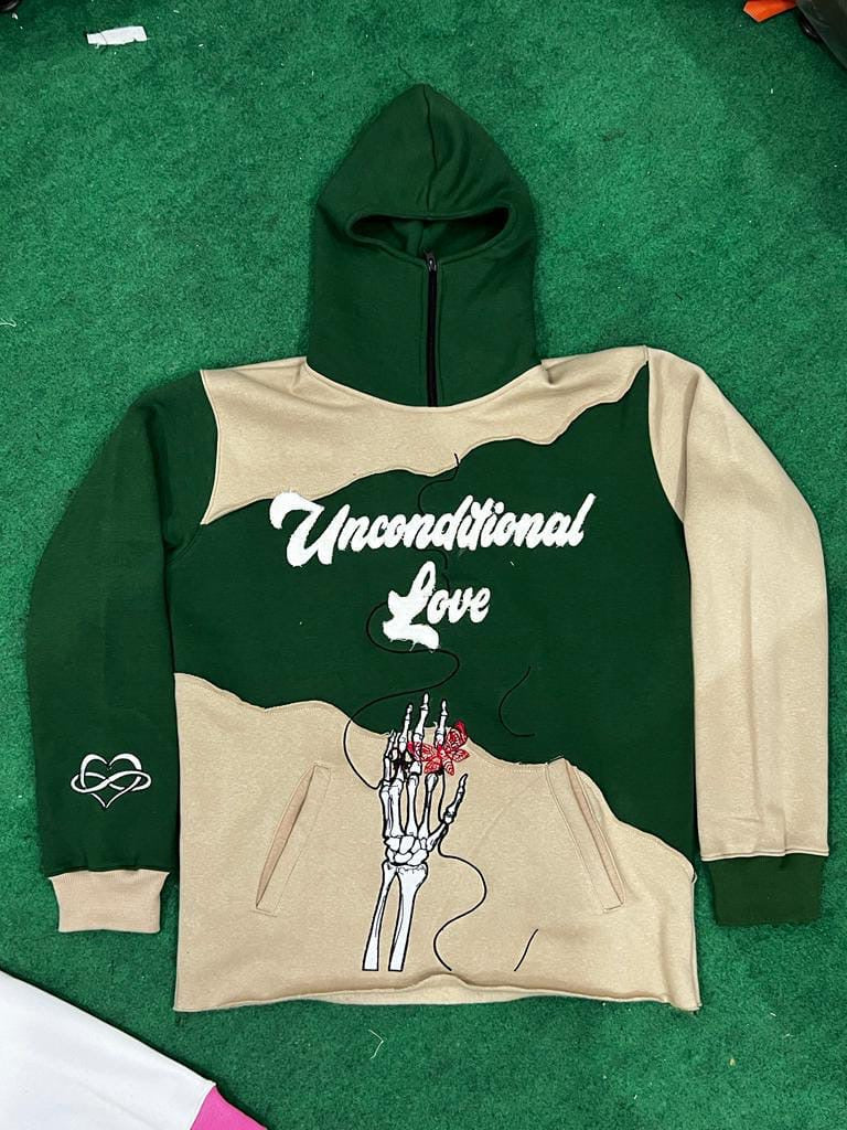 Unconditional Half Zip Up Masked Hoodie