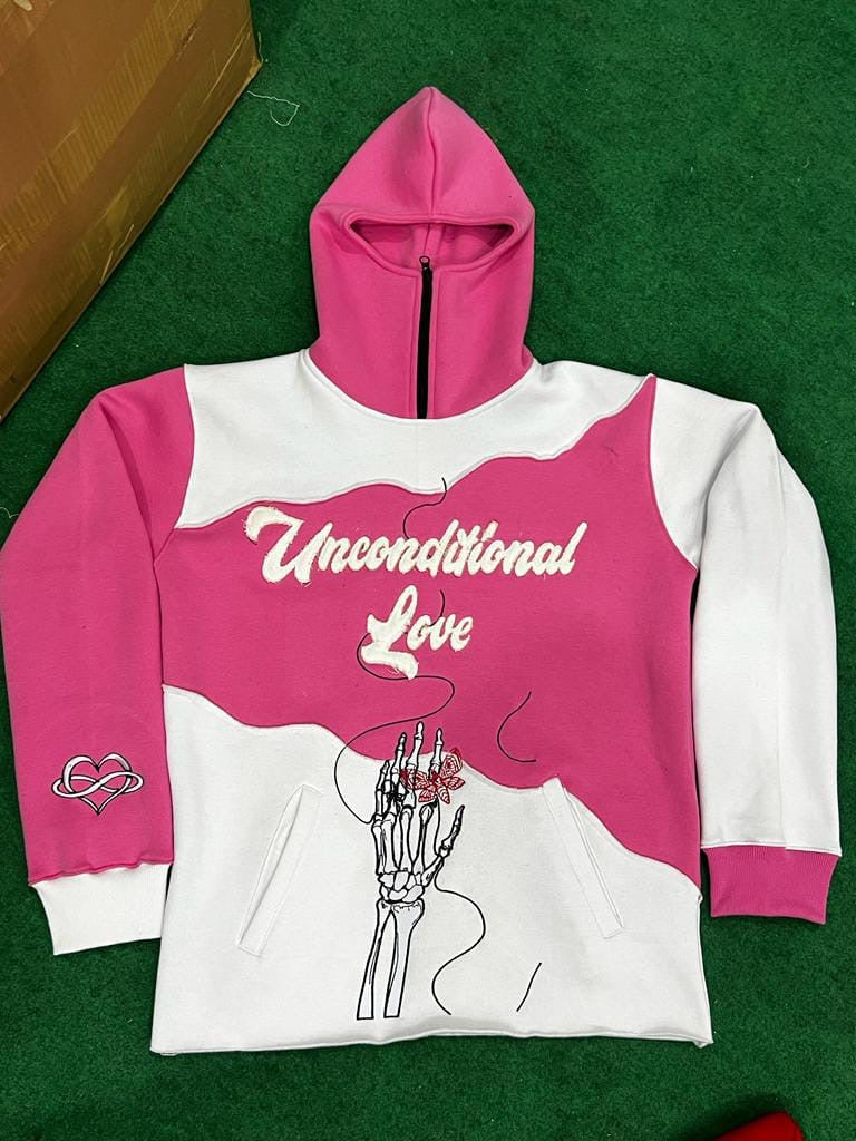 Unconditional Half Zip Up Masked Hoodie