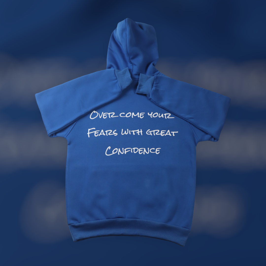 Blue "Overcome Your Fears With Great Confidence" D.Valore Hoodie