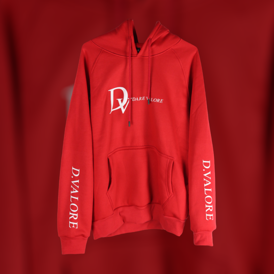 Red "Study Then Execute" D.Valore Hoodie