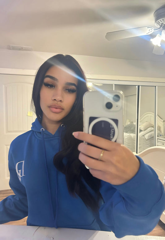 Blue "Overcome Your Fears With Great Confidence" D.Valore Hoodie